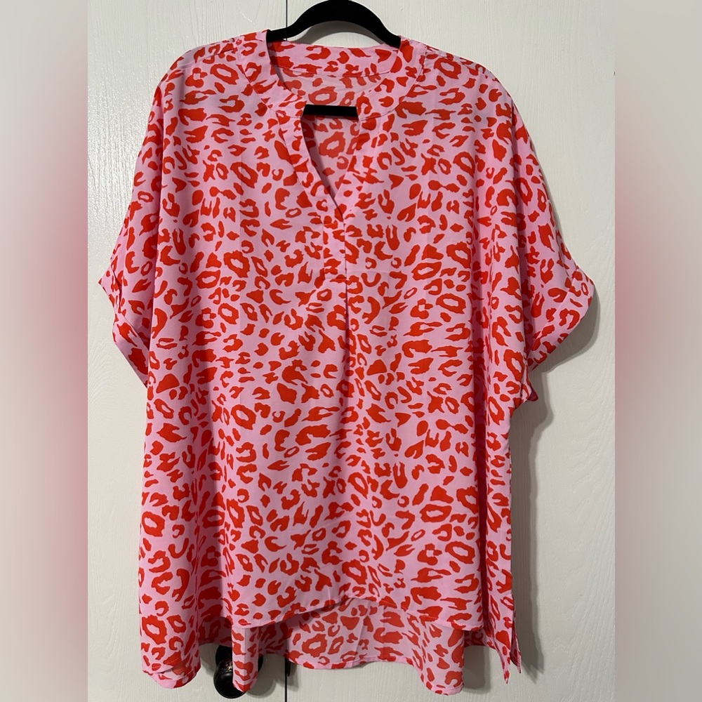 Pink Leopard Print top